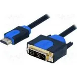 Cable HDMI 1.3 DVI-D (18+1) plug,HDMI plug 10m black,blue