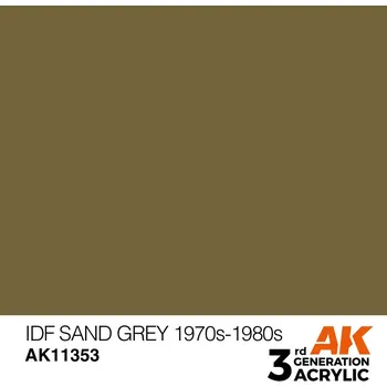 Modelářská barva AK Interactive IDF Sand Grey 1970s-1980s
