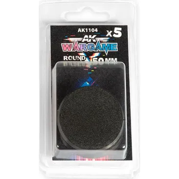AK Interactive PLASTIC WARGAME BASES. ROUND BASE 50mm