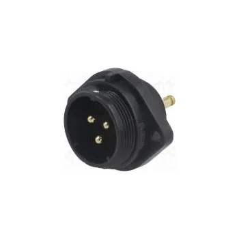 Elektrická zásuvka Zásuvka vidlice SP21 PIN 3 IP68 šroubová svorka 500V 4mm2