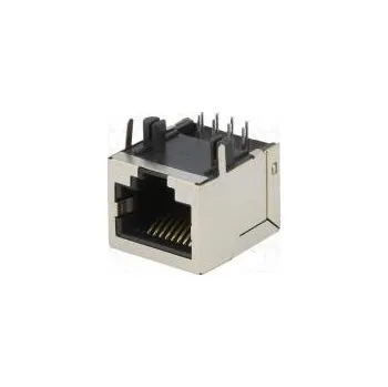 Elektrická zásuvka Zásuvka RJ45 PIN 8 Kat 5 stíněný Uspořádání výv 8p8c THT