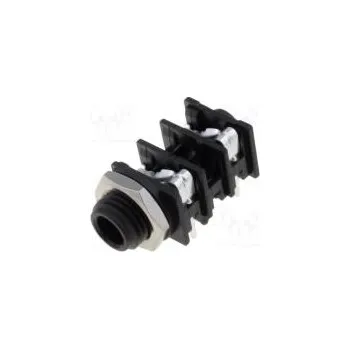 Elektrická zásuvka Zásuvka Jack 6,35mm zásuvka mono s dvojitým vypínačem THT