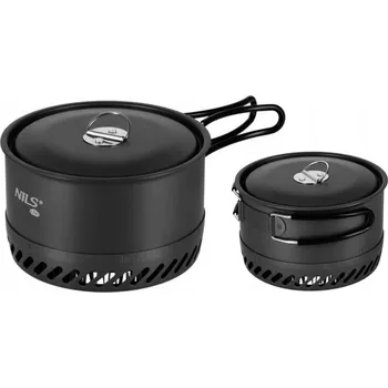 Hrnec Kompaktní hliníkový hrnec na kempování s radiátorem NILS CAMP