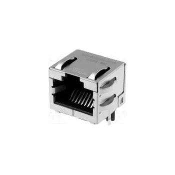 Elektrická zásuvka Zásuvka RJ45 PIN 8 Kat 6a stíněný Uspořádání výv 8p8c THT