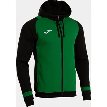 Pánská mikina Mikina s kapucí na zip JOMA Lider zeleno černá Velikost: 3XL