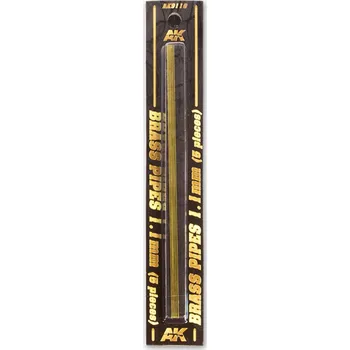 AK Interactive BRASS PIPES 1,1mm, 5 units