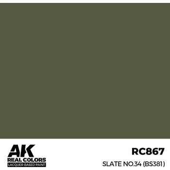 AK Interactive Real Colors: Slate No.34 (BS381) 17 ml.