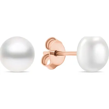 Náušnice Brilio Silver Půvabné bronzové náušnice pecky s pravými perlami EA585/6/7/8R 0,5 cm + 2 měsíce na vrácení zboží