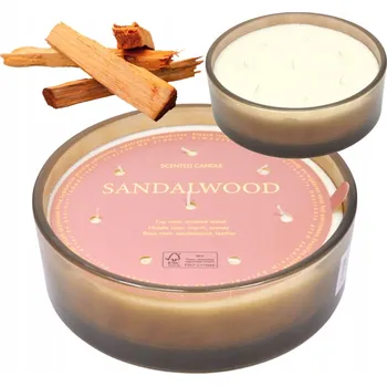 Svíčka Dekorativní parafínová svíčka – santalové dřevo Zd trading