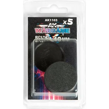 AK Interactive PLASTIC WARGAME BASES. ROUND BASE 40mm