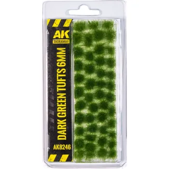 AK Interactive DARK GREEN TUFTS 6MM
