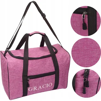 Kabelka Dámská taška do letadla Příruční zavazadlo Gracio Růžová 30x40x20 s popruhem