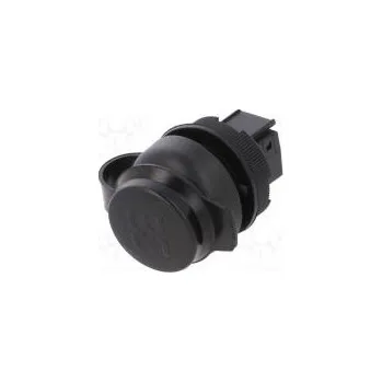 Elektrická zásuvka Zásuvka USB 22mm -40÷70°C Ø22mm IP65 černá USB 2.0 A/A