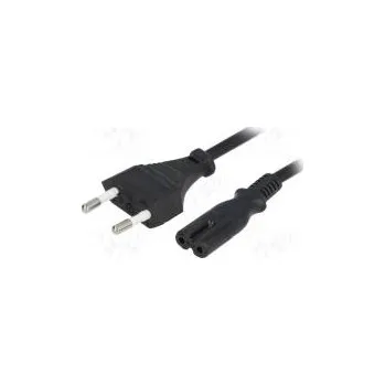 Napájecí kabel Kabel CEE 7/16 (C) vidlice,IEC C7 zásuvka PVC 1,5m Zásuvky 1