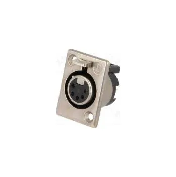 Elektrická zásuvka Zásuvka XLR zásuvka PIN 5 přímý pájení stříbřený 50V 7,5A