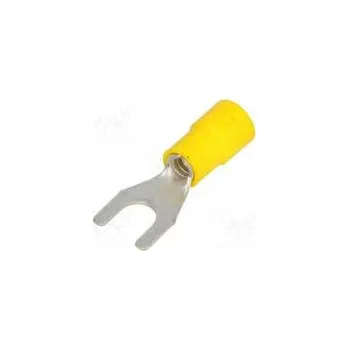 Auto elektroinstalace Koncovka vidličková M6 Ø 6,3mm 4÷6mm2 krimpovací na kabel