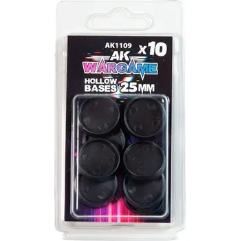 AK Interactive HOLLOW BASE 25mm - 10 units