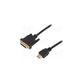 Video kabel Cable HDMI 1.4 DVI-D (18+1) plug,HDMI plug 3m black 30AWG