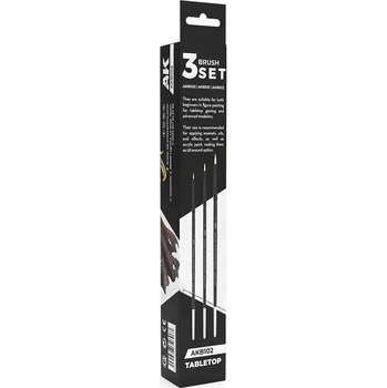 AK Interactive TABLETOP SYNTETHIC BRUSHES SET (3 brushes)
