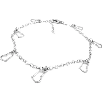 Náramek Steel Jewelry Náramek Řetízek na nohu (Kotník) SRDCE Chirurgická ocel NK180447 dárkové balení zdarma