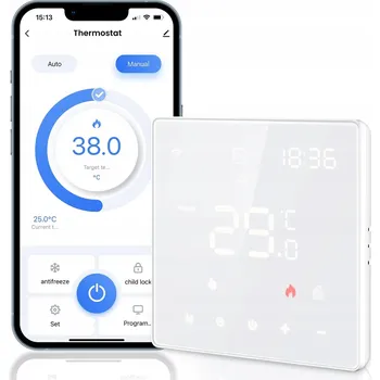 Termostat WiFi Termostat se 2 funkcemi pro ohřev vody