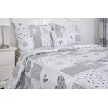 Podpěrová s.r.o. Přehoz přes postel, letní deka PATCHWORK DOVE Velikost: PŘEHOZ 200x240 cm (šev uprostřed)