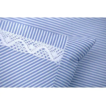 Povlak na dekorativní polštářek Podpěrová s.r.o. Povlak na polštář prošívaný MODRÝ PROUŽEK Velikost: Povlak prošívaný bavlna 40x40 cm