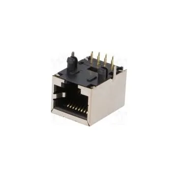 Elektrická zásuvka Zásuvka RJ45 PIN 8 stíněný Uspořádání výv 8p8c THT