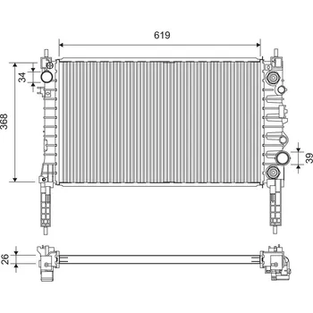 Chladič motoru Chladič, chlazení motoru VALEO 701378