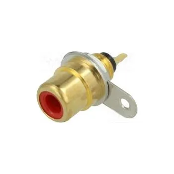 Elektrická zásuvka Zásuvka RCA zásuvka přímý pájení zlacený Rozlišovač červená