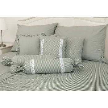 Povlečení Podpěrová s.r.o. Bavlněné povlečení OLIVOVÝ PROUŽEK Velikost: 200x220 cm (1 ks), 70x90 cm (2 ks) ŠEV na peřině