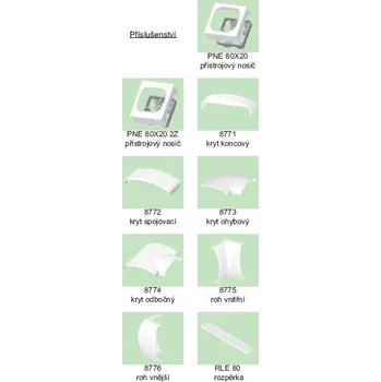 kabelová chránička Kryt LE 80 x 20 spojovací 8772 HB KOPOS - KOLIN a.s. 41-06-270-58772