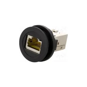 Elektrická zásuvka Zásuvka RJ45 22mm -25÷70°C Ø22,3mm IP20 černá
