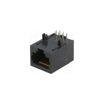 Elektrická zásuvka Zásuvka RJ45 PIN 8 Uspořádání výv 8p8c THT na PCB úhlové 90°