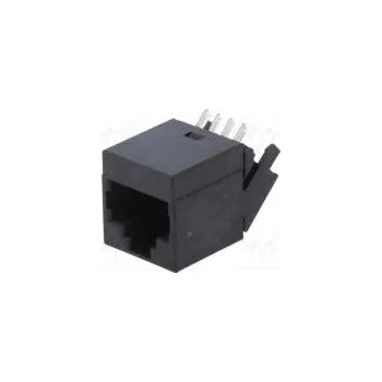 Elektrická zásuvka Zásuvka RJ45 PIN 8 Kat 5 Uspořádání výv 8p8c THT úhlový