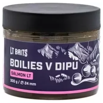 Nástraha LT BAITS Salmon LT Dipované Boilies 300G - 24 mm