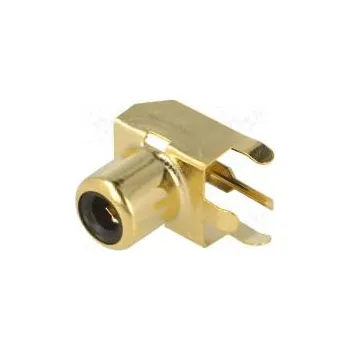 Elektrická zásuvka Zásuvka RCA zásuvka úhlové 90° THT pocínovaný Kontakty mosaz