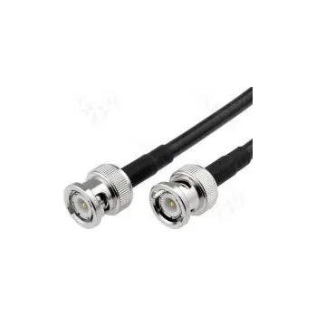 Kabel 50Ω 2m BNC vidlice,z obou stran černá