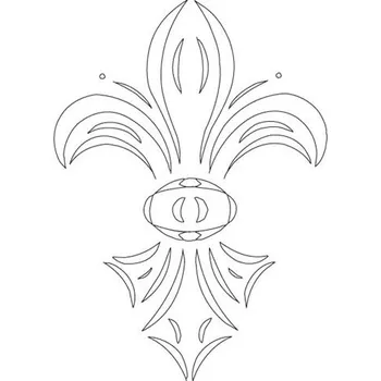 Příslušenství k frézce IGM CMT Šablona na kuchyňská dvířka - FLUER-DE-LYS 250x180mm, CRCS-805