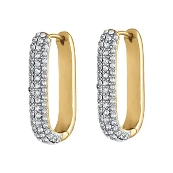 Náušnice Náušnice Luca Barra z pozlacené chirurgické oceli s krystaly OK1246