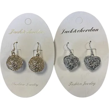 Náušnice Náušnice - Crazy hearts , zlatá, stříbrná Barva: ZLATÁ