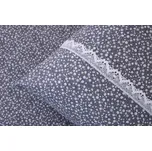 Podpěrová s.r.o. Bavlněné povlečení MODRÉ KYTIČKY poz S KRAJKOU Velikost: 200x220 (1x), 70x90 cm krajka (2x) ŠEV na peřině