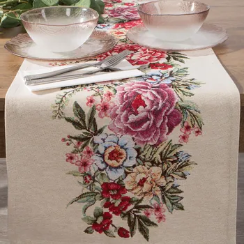 ubrus GOBELÍNOVÝ BĚHOUN NA STŮL GRIA 40X100 CM KVĚTY