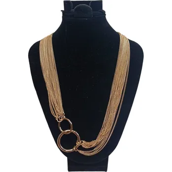 Náhrdelník BAZAR-Metal Náhrdelník - Zlaté kruhy