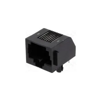 Elektrický konektor Zásuvka RJ45 PIN 8 Uspořádání výv 8p8c THT na PCB