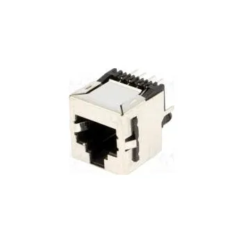Elektrická zásuvka Zásuvka RJ45 PIN 8 se zajištěním panel stop THT přímý