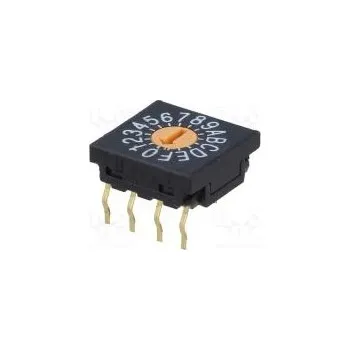 Switch Kódový přepínač HEX/BCD pol 16 THT Rkont max 100mΩ 10x10x4mm