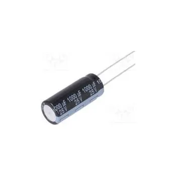Kondenzátor Kondenzátor elektrolytický low ESR THT 1000uF 25VDC Ø10x25mm