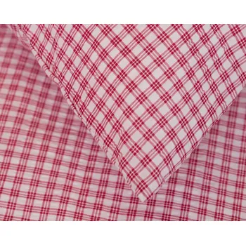 Povlečení Podpěrová s.r.o. Krepové povlečení ČERVENÁ KOSTIČKA (neg) Velikost: 240x220 cm (1 ks), 70x90 cm (2 ks) ŠEV na peřině