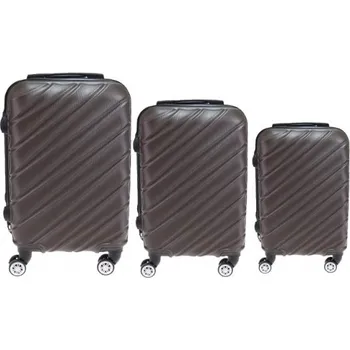 Sada 3 kufrů skořepinových LA3 hnědá